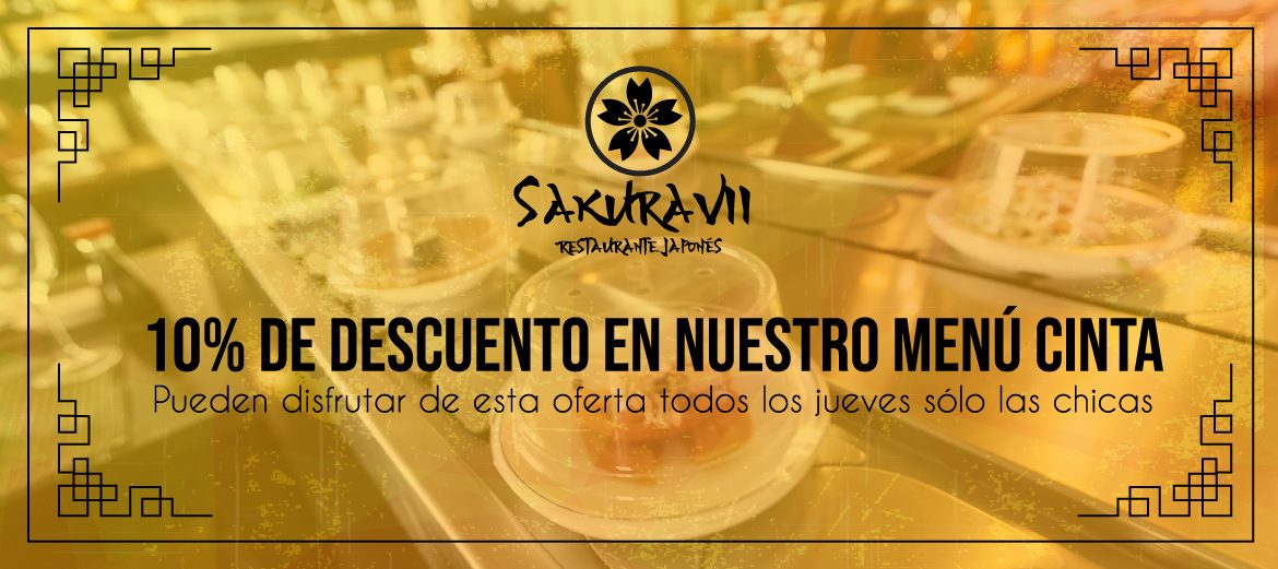 En Octubre, Disfruta del 10% de Descuento en Nuestro Menú Cinta